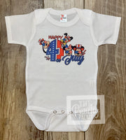 July 4th Mickey Minnie Baby or Toddler Complete Outfit