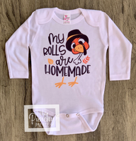 My Rolls Are Homemade Thanksgiving Fall Baby Skirt Outfit