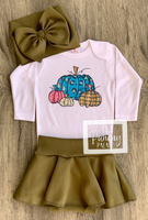 Fall Pumpkins Thanksgiving Fall Baby Skirt Outfit