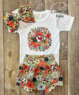 Chiefs Football Girls Outfit - Baby or Toddler Complete Outfit