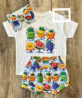 
              Dancing Fruit Girls Outfit - Baby or Toddler Complete Outfit
            