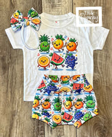 
              Dancing Fruit Girls Outfit - Baby or Toddler Complete Outfit
            