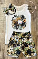 
              Steelers Football Girls Outfit - Baby or Toddler Complete Outfit
            