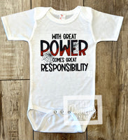 
              With Great Power Spiderman - Baby or Toddler Complete Outfit
            