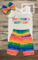 
              Make Today A Happy Day - Baby or Toddler Complete Outfit
            