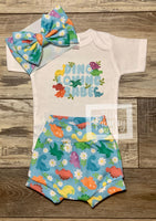 
              Dino Lovin Babe- Baby or Toddler Complete Outfit
            