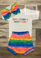 
              Make Today A Happy Day - Baby or Toddler Complete Outfit
            