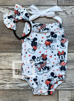 
              Minnie Hearts Romper - Baby Complete Outfit
            