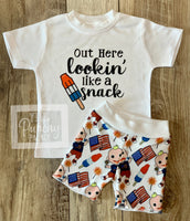 
              Lookin' Like A Snack July 4th Baby and Toddler Tee and Shorts Set / Infant and Toddler Boys
            