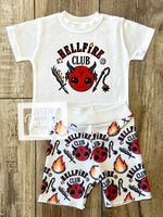 
              Hellfire Club Funny Baby Boy and Toddler Tee and Shorts Set / Infant and Toddler Boys
            