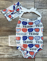 
              ‘Merica Shades Romper - Baby Complete Outfit
            