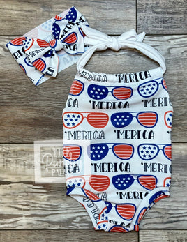 ‘Merica Shades Romper - Baby Complete Outfit