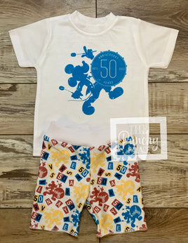 50th Anniversary Disney Best Day Ever Baby Boy and Toddler Tee and Shorts Set / Infant and Toddler Boys