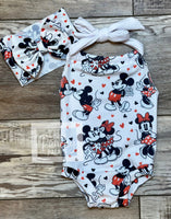 
              Minnie Hearts Romper - Baby Complete Outfit
            