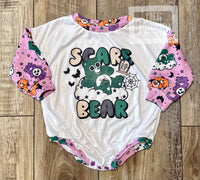 
              Halloween Scare Bear Tee Shirt Baby or Toddler Romper / Baby Romper / Toddler Romper / Fall Outfi
            