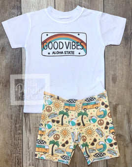 Good Vibes Baby Boy and Toddler Tee and Shorts Set / Infant and Toddler Boys