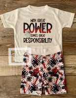 
              Spiderman Baby Boy and Toddler Tee and Shorts Set / Infant and Toddler Boys
            