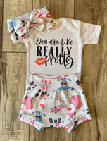 
              You Are Like Really Pretty Mean Girls - Baby or Toddler Complete Outfit
            