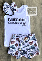 
              Harley Ride or Die Till 9 pm Baby or Toddler Complete Outfit
            