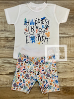 
              Happiest Kid on Earth Best Day Ever Baby and Toddler Tee and Shorts Set / Infant and Toddler Boys
            