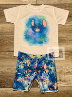 
              Little But Loud Stitch Baby and Toddler Tee and Shorts Set / Infant and Toddler Boys
            