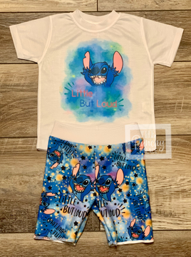 Little But Loud Stitch Baby and Toddler Tee and Shorts Set / Infant and Toddler Boys