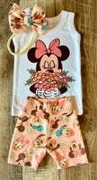 
              Minnie Flower Basket - Baby or Toddler Complete Outfit
            