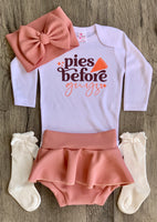 
              Pie Before Guys Thanksgiving Fall Baby Skirt Outfit
            