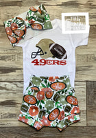 
              49'ers Football Girls Outfit - Baby or Toddler Complete Outfit
            