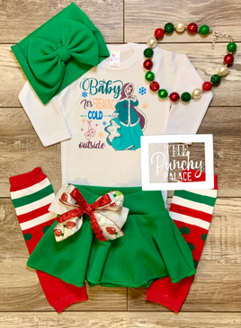 Baby It’s Cold Outside Belle Christmas Full Outfit - Let It Snow