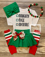 
              Naughty, Nice, Adorable Christmas Full Outfit - Let It Snow
            