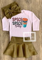 
              Spice Spice Baby Thanksgiving Fall Baby Skirt Outfit
            