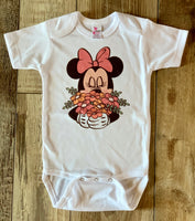 
              Minnie Flower Basket - Baby or Toddler Complete Outfit
            