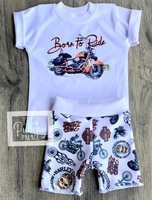 
              Harley Born to Ride Baby and Toddler Tee and Shorts Set / Infant and Toddler Boys
            