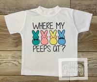 
              Where My Peeps At? Easter Baby and Toddler Tee and Shorts Set / Infant and Toddler Boys
            