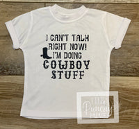 
              Can't Talk Doing Cowboy Stuff Baby and Toddler Tee and Shorts Set / Infant and Toddler Boys
            